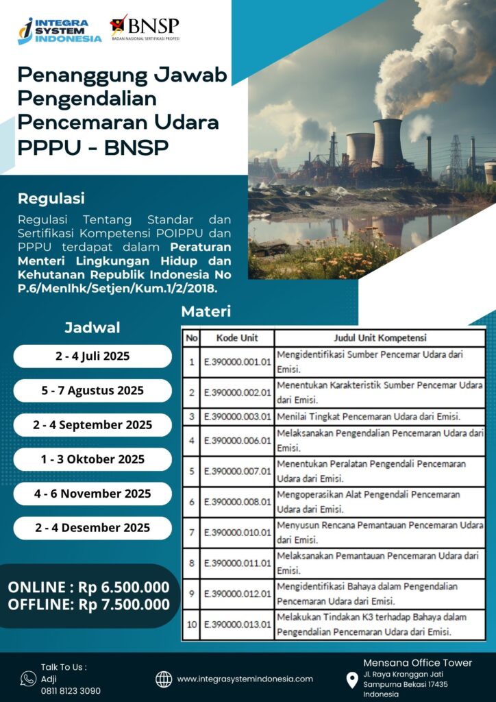 Jadwal Training Pencemaran Udara