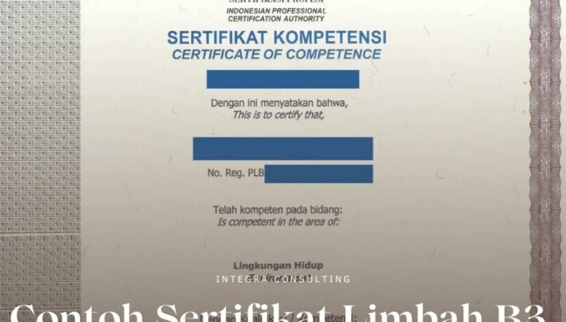 Contoh Sertifikat Limbah B3