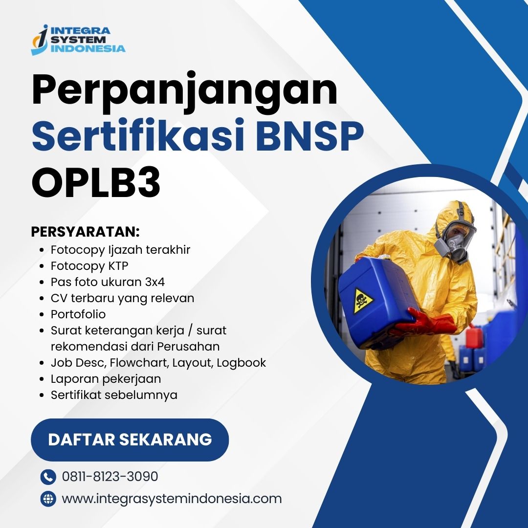 sertifikasi operator limbah b3